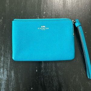 Coach wristlet  leather coin bag